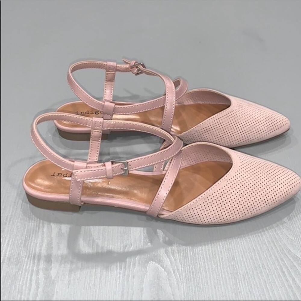 Indigo Rd. Genetic Pointed Toe Vegan Friendly Slingback Flats blush pink sz 6 - Picture 8 of 8